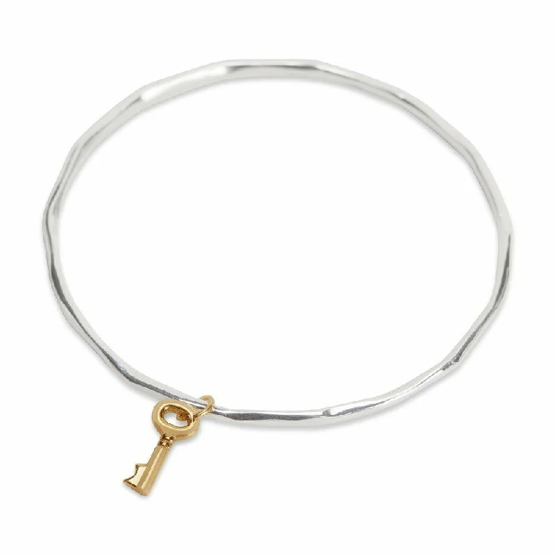 Ladies vintage quartz bangle bracelets -Key Bangle | Silver - Gold