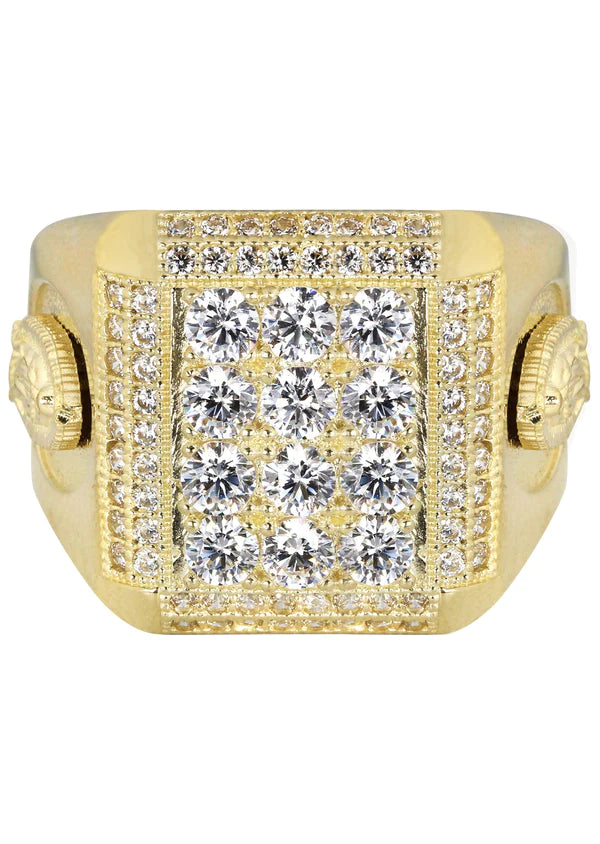 Ladies unique boho accent ring -Mens Pinky Ring | 10K Solid Yellow Gold | Style #4