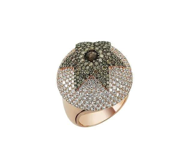 Ladies bold statement cocktail ring -ALCHEMY GOLD DIAMOND RING