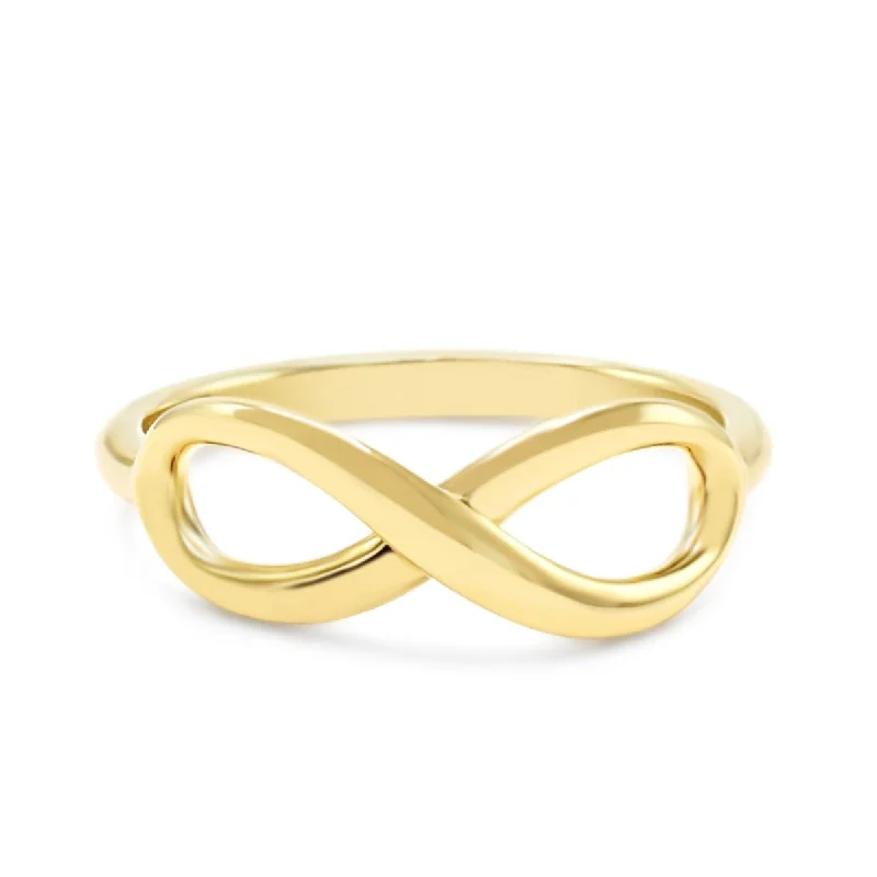 Simple gold eternity ring for ladies -Tiffany Infinity Ring - 18ct Yellow Gold