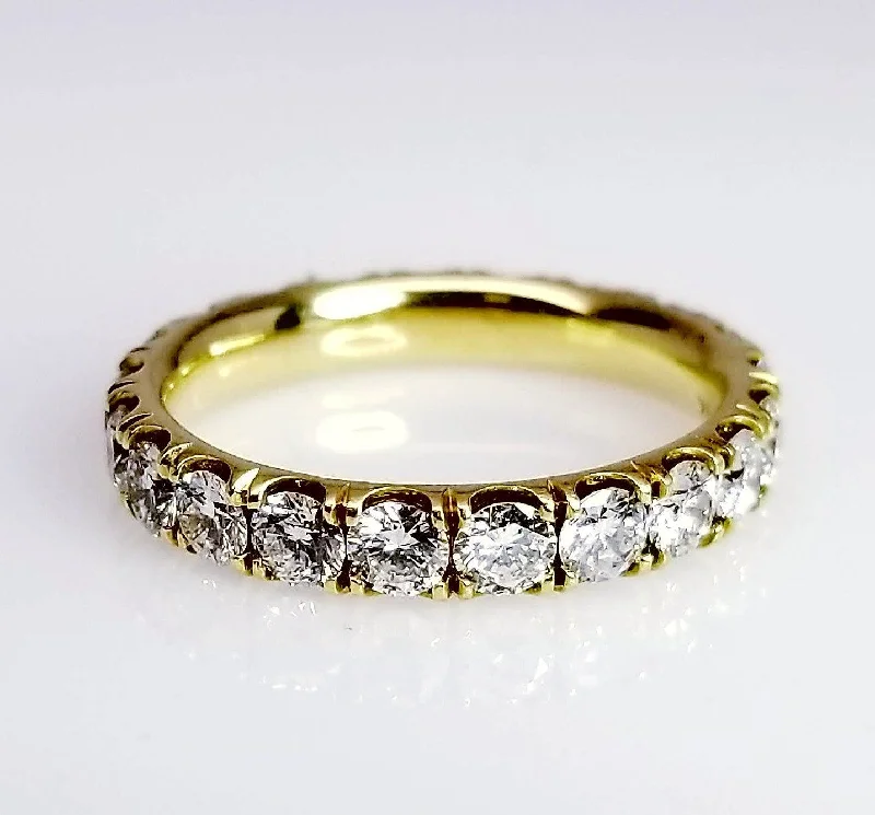 Ladies colorful birthstone ring -"ETNBD01603" Scoop Diamond Eternity Ring in 14K & 18K Gold