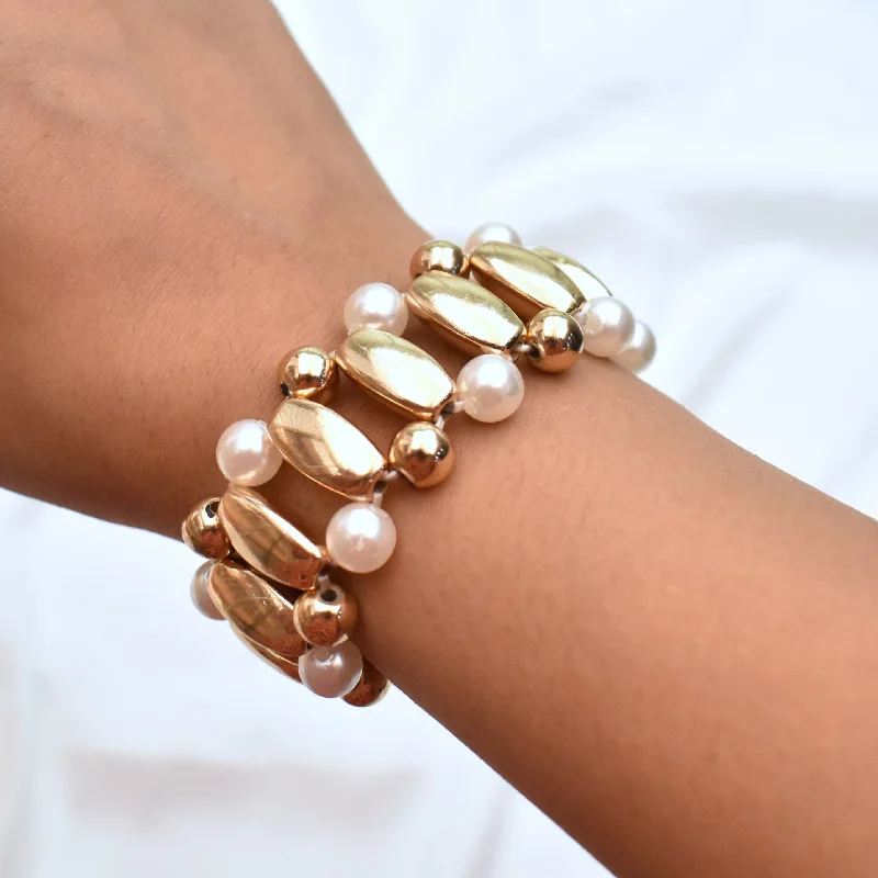 Trendy silver wrap bracelets -TFC Standard Gold Plated Bracelet